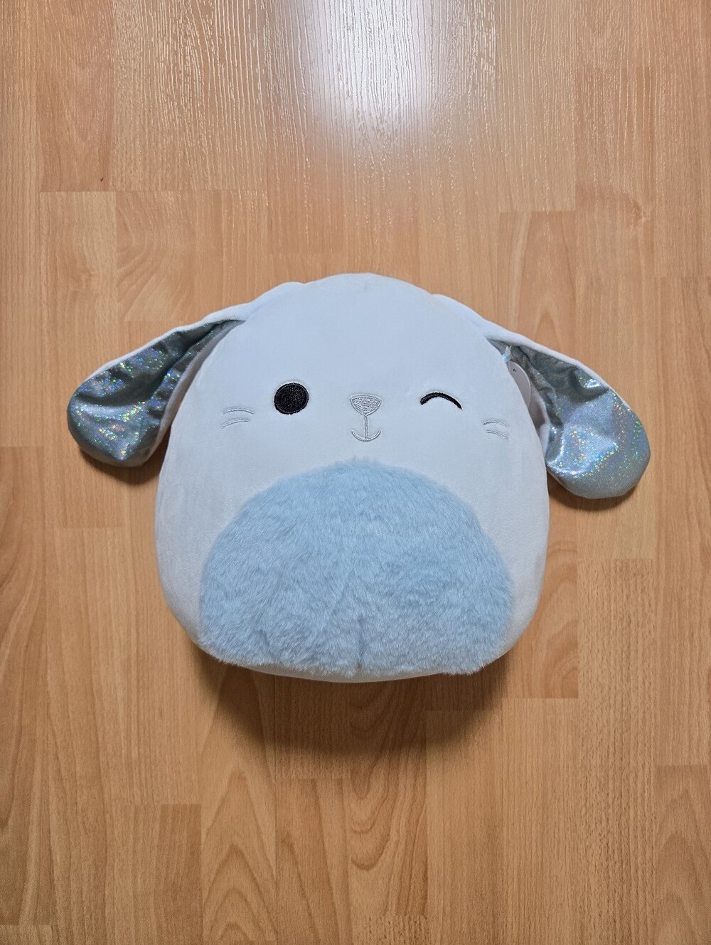 BNWT Squishmallows Bastian Light Blue Winking Bunny Pillow